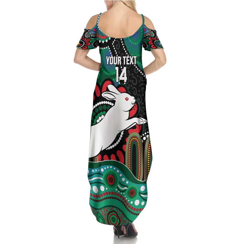Custom NAIDOC Week 2025 Rabbitohs Family Matching Summer Maxi Dress and Hawaiian Shirt Go Souths Indigenous Art