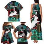 Custom NAIDOC Week 2025 Rabbitohs Family Matching Tank Maxi Dress and Hawaiian Shirt Go Souths Indigenous Art