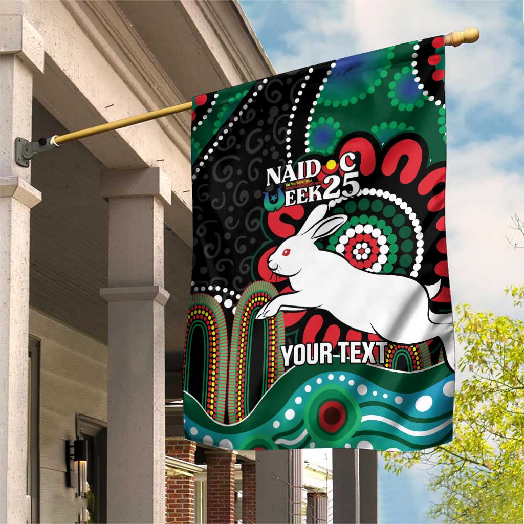 Custom NAIDOC Week 2025 Rabbitohs Garden Flag Go Souths Indigenous Art