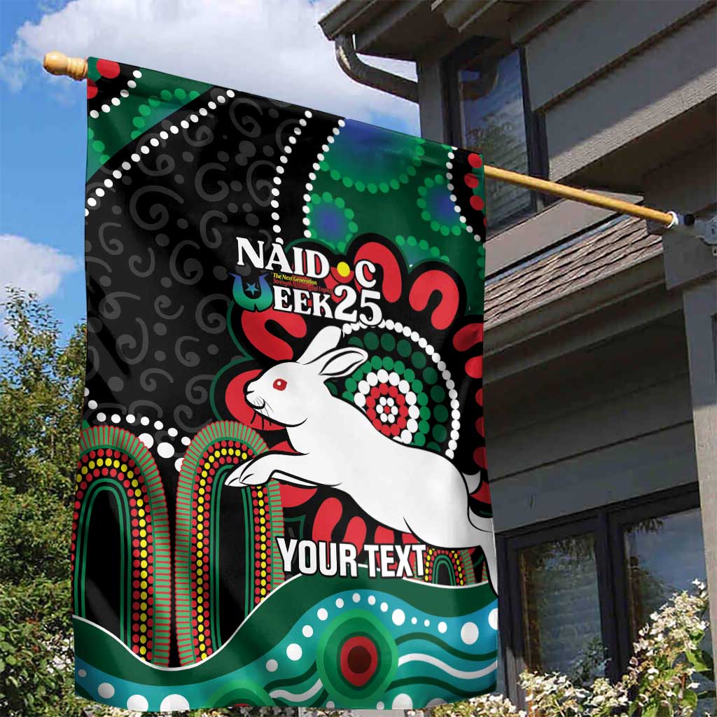 Custom NAIDOC Week 2025 Rabbitohs Garden Flag Go Souths Indigenous Art