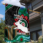Custom NAIDOC Week 2025 Rabbitohs Garden Flag Go Souths Indigenous Art