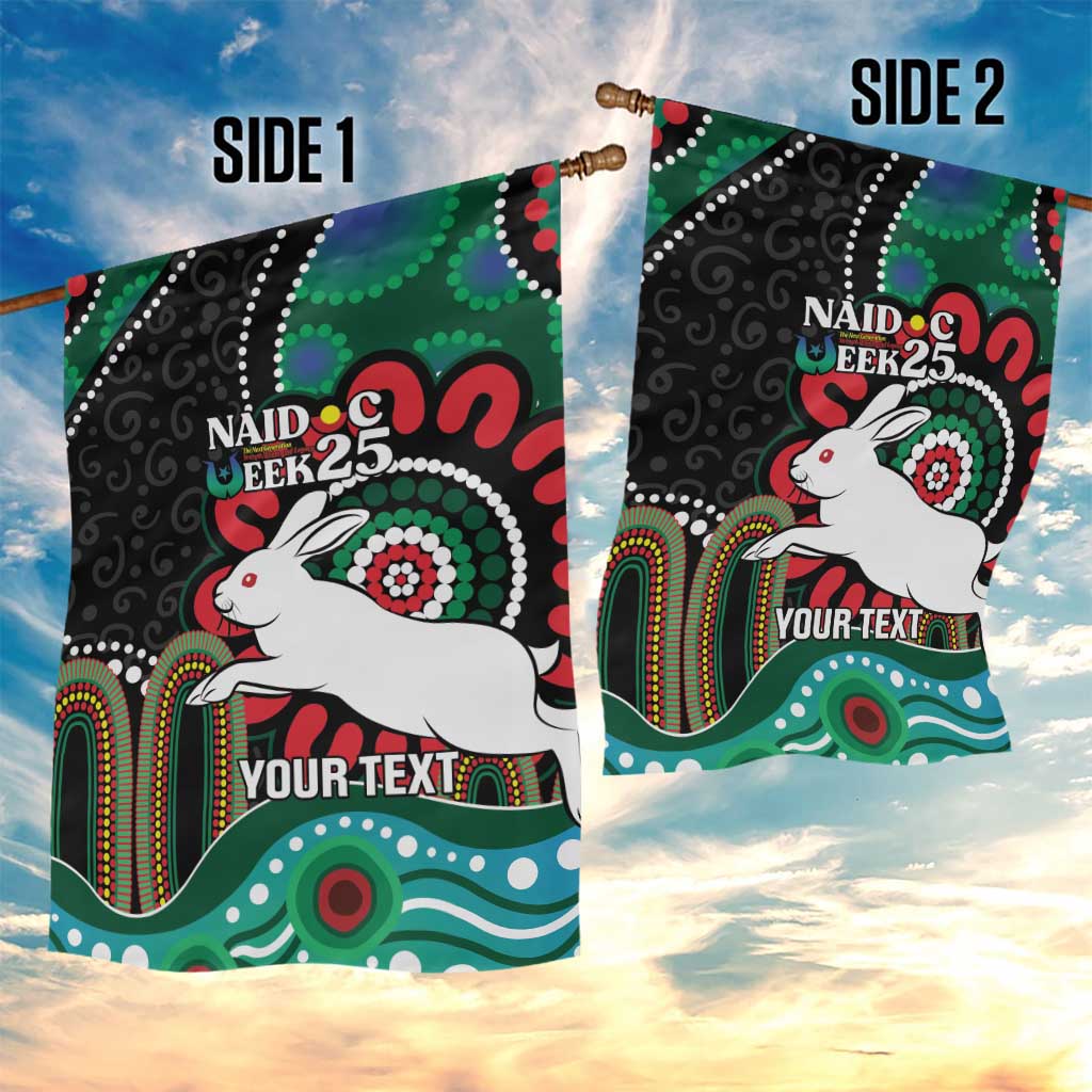 Custom NAIDOC Week 2025 Rabbitohs Garden Flag Go Souths Indigenous Art