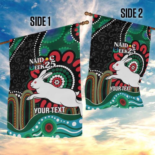 Custom NAIDOC Week 2025 Rabbitohs Garden Flag Go Souths Indigenous Art