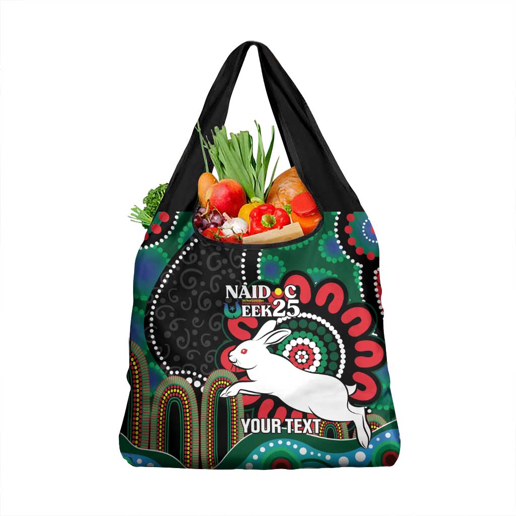 Custom NAIDOC Week 2025 Rabbitohs Grocery Bag Go Souths Indigenous Art