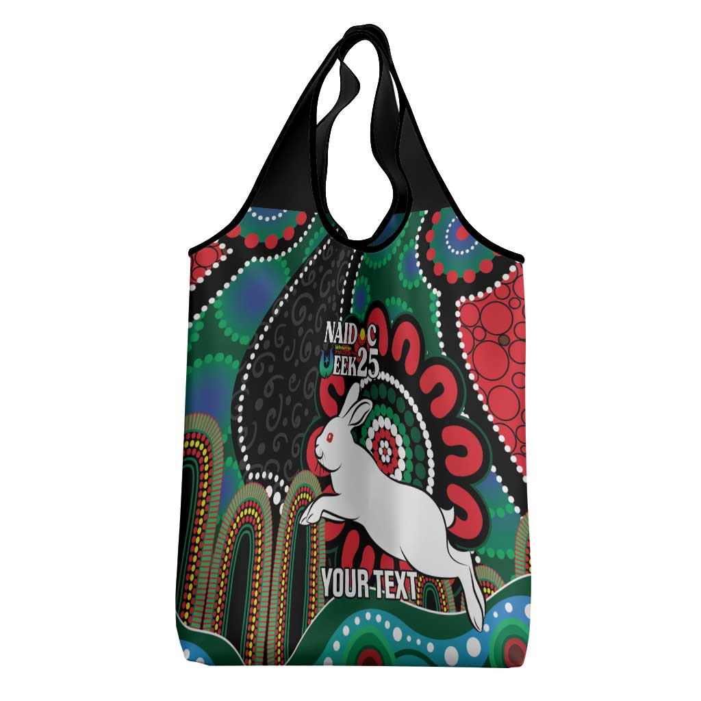 Custom NAIDOC Week 2025 Rabbitohs Grocery Bag Go Souths Indigenous Art