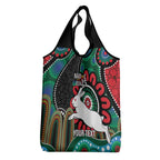 Custom NAIDOC Week 2025 Rabbitohs Grocery Bag Go Souths Indigenous Art