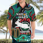 Custom NAIDOC Week 2025 Rabbitohs Hawaiian Shirt Go Souths Indigenous Art