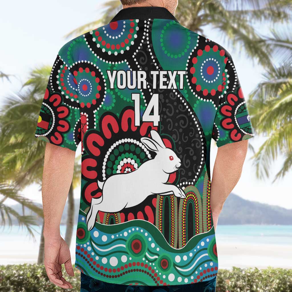 Custom NAIDOC Week 2025 Rabbitohs Hawaiian Shirt Go Souths Indigenous Art