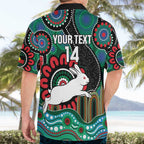 Custom NAIDOC Week 2025 Rabbitohs Hawaiian Shirt Go Souths Indigenous Art