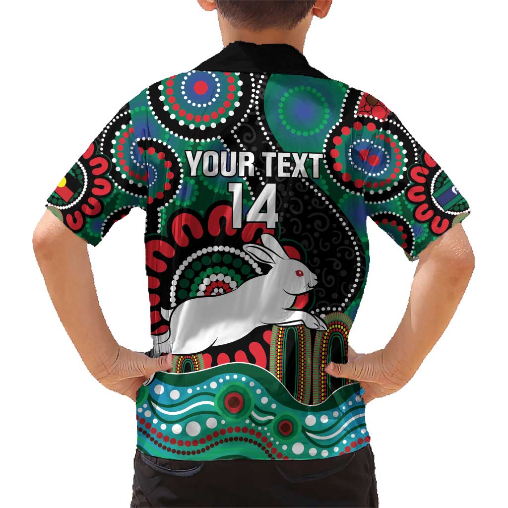 Custom NAIDOC Week 2025 Rabbitohs Hawaiian Shirt Go Souths Indigenous Art