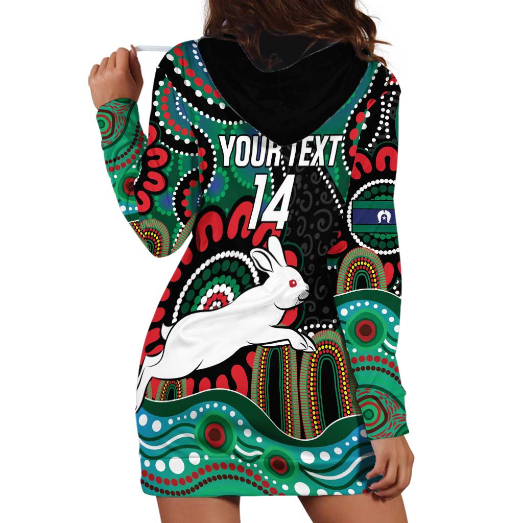 Custom NAIDOC Week 2025 Rabbitohs Hoodie Dress Go Souths Indigenous Art