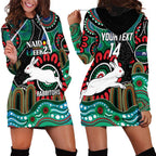 Custom NAIDOC Week 2025 Rabbitohs Hoodie Dress Go Souths Indigenous Art
