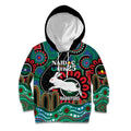 Custom NAIDOC Week 2025 Rabbitohs Kid Hoodie Go Souths Indigenous Art
