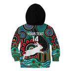 Custom NAIDOC Week 2025 Rabbitohs Kid Hoodie Go Souths Indigenous Art