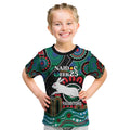 Custom NAIDOC Week 2025 Rabbitohs Kid T Shirt Go Souths Indigenous Art