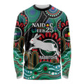 Custom NAIDOC Week 2025 Rabbitohs Long Sleeve Shirt Go Souths Indigenous Art