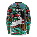 Custom NAIDOC Week 2025 Rabbitohs Long Sleeve Shirt Go Souths Indigenous Art