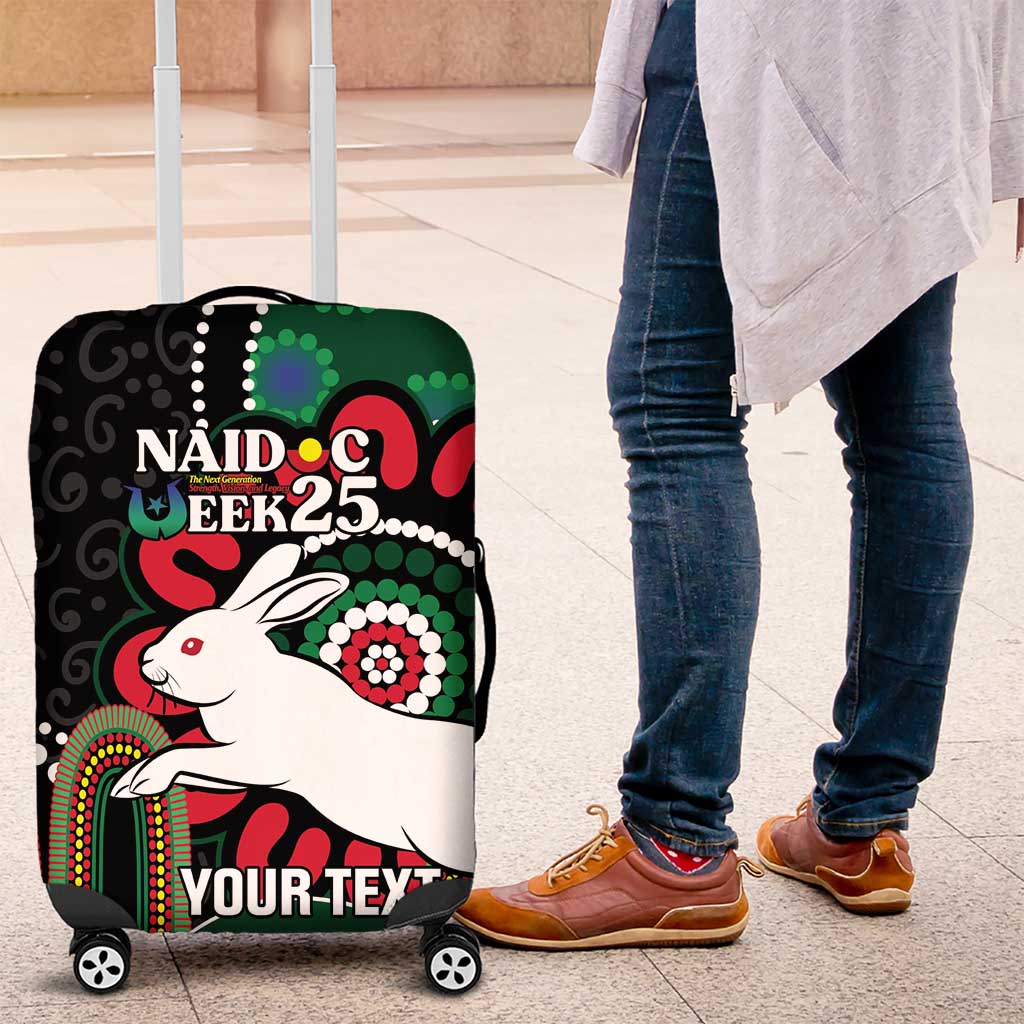 Custom NAIDOC Week 2025 Rabbitohs Luggage Cover Go Souths Indigenous Art