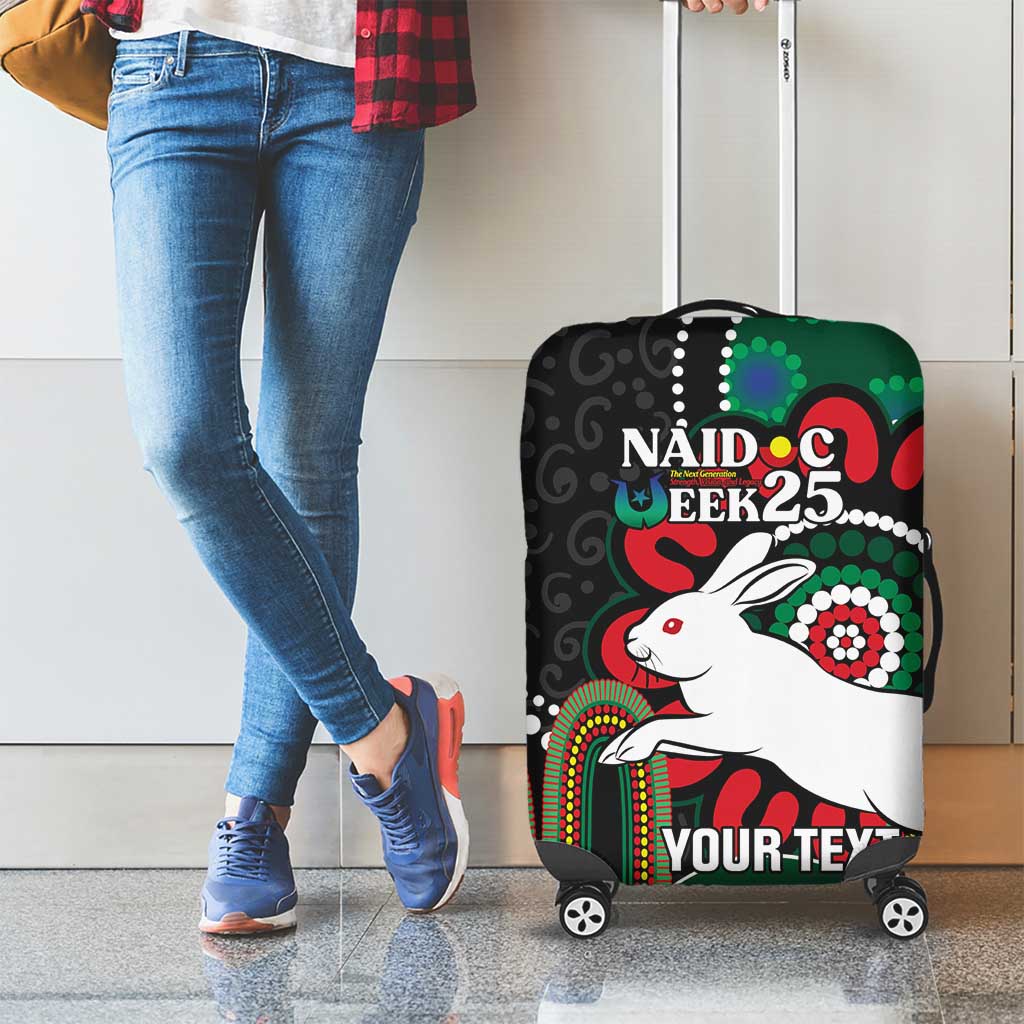 Custom NAIDOC Week 2025 Rabbitohs Luggage Cover Go Souths Indigenous Art