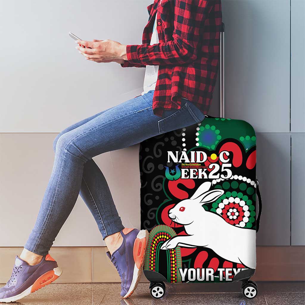 Custom NAIDOC Week 2025 Rabbitohs Luggage Cover Go Souths Indigenous Art