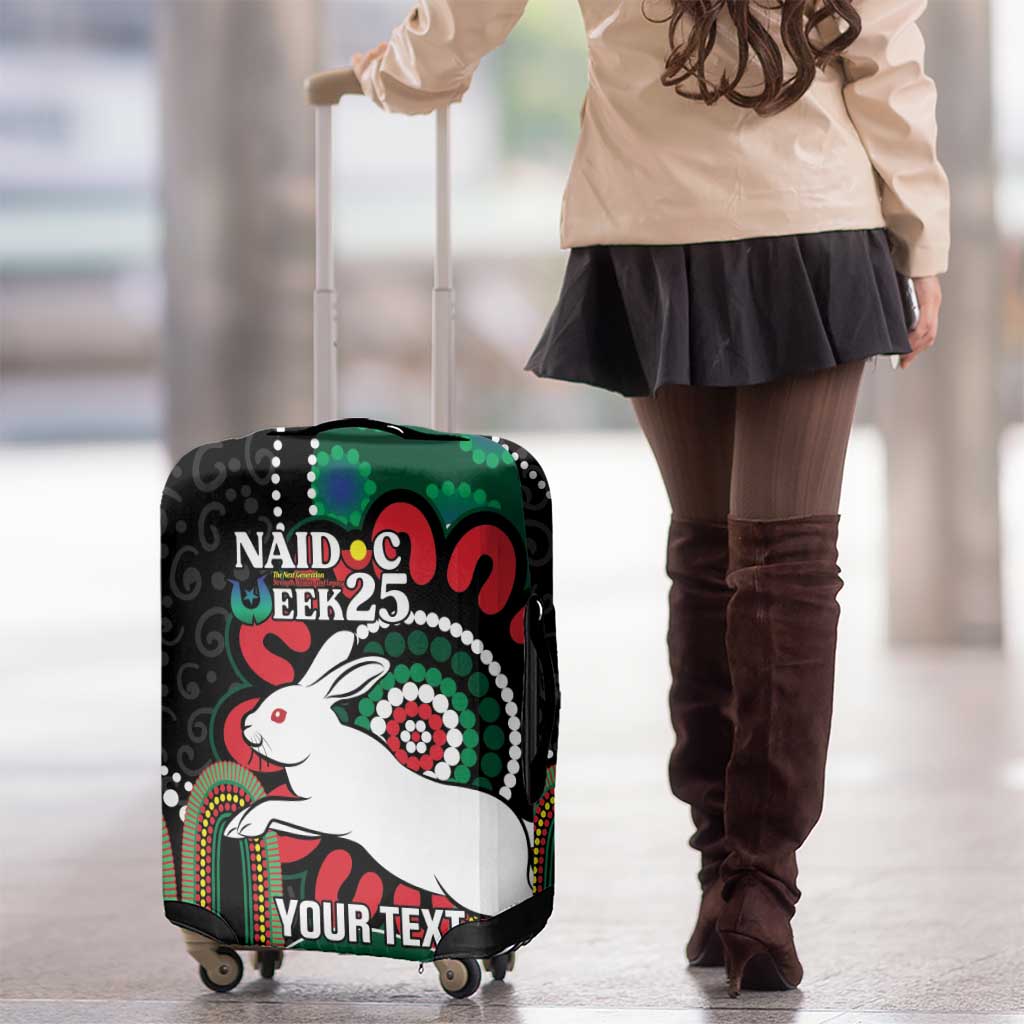Custom NAIDOC Week 2025 Rabbitohs Luggage Cover Go Souths Indigenous Art