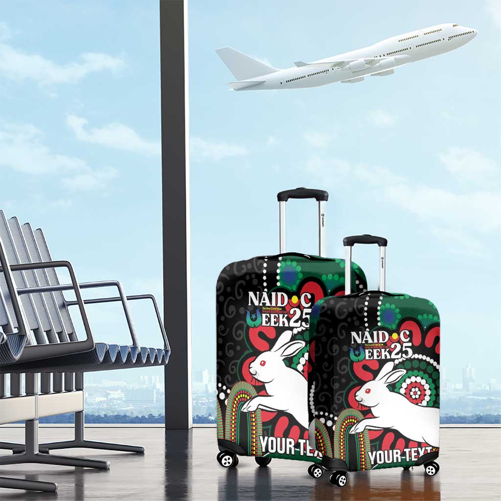 Custom NAIDOC Week 2025 Rabbitohs Luggage Cover Go Souths Indigenous Art