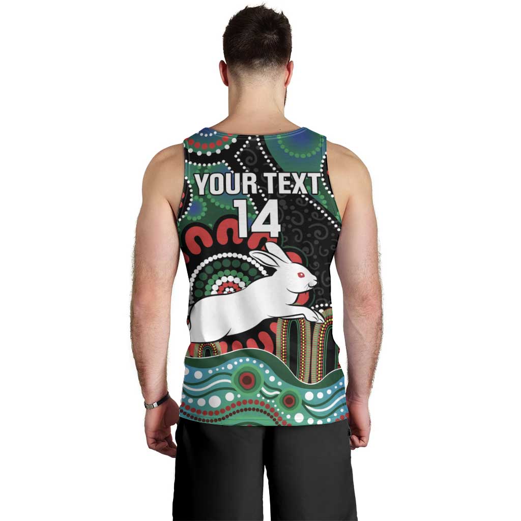 Custom NAIDOC Week 2025 Rabbitohs Men Tank Top Go Souths Indigenous Art