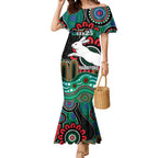 Custom NAIDOC Week 2025 Rabbitohs Mermaid Dress Go Souths Indigenous Art