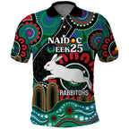 Custom NAIDOC Week 2025 Rabbitohs Polo Shirt Go Souths Indigenous Art
