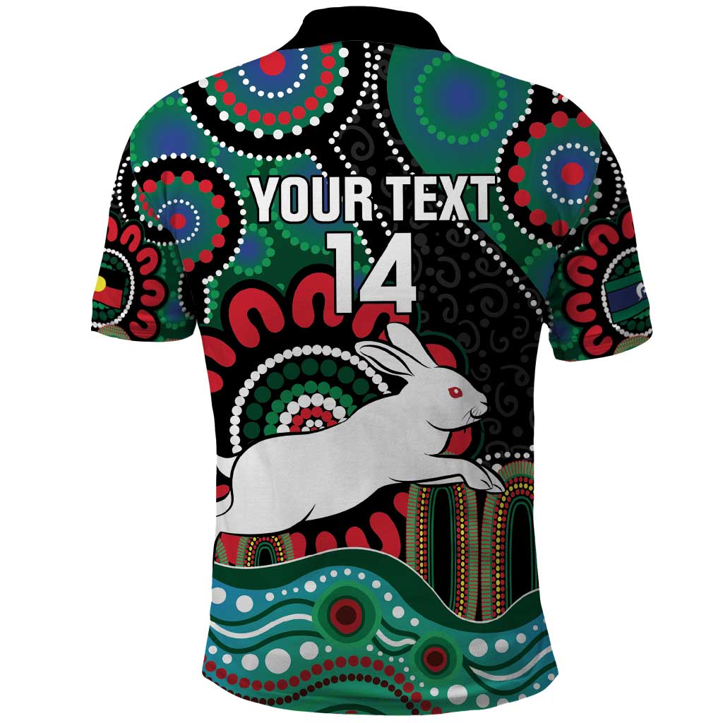 Custom NAIDOC Week 2025 Rabbitohs Polo Shirt Go Souths Indigenous Art