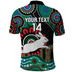 Custom NAIDOC Week 2025 Rabbitohs Polo Shirt Go Souths Indigenous Art