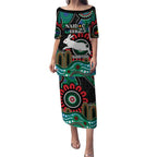 Custom NAIDOC Week 2025 Rabbitohs Puletasi Go Souths Indigenous Art