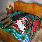 Custom NAIDOC Week 2025 Rabbitohs Quilt Go Souths Indigenous Art