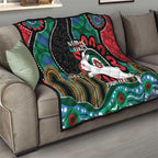 Custom NAIDOC Week 2025 Rabbitohs Quilt Go Souths Indigenous Art