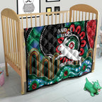 Custom NAIDOC Week 2025 Rabbitohs Quilt Go Souths Indigenous Art