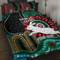 Custom NAIDOC Week 2025 Rabbitohs Quilt Bed Set Go Souths Indigenous Art