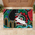 Custom NAIDOC Week 2025 Rabbitohs Rubber Doormat Go Souths Indigenous Art
