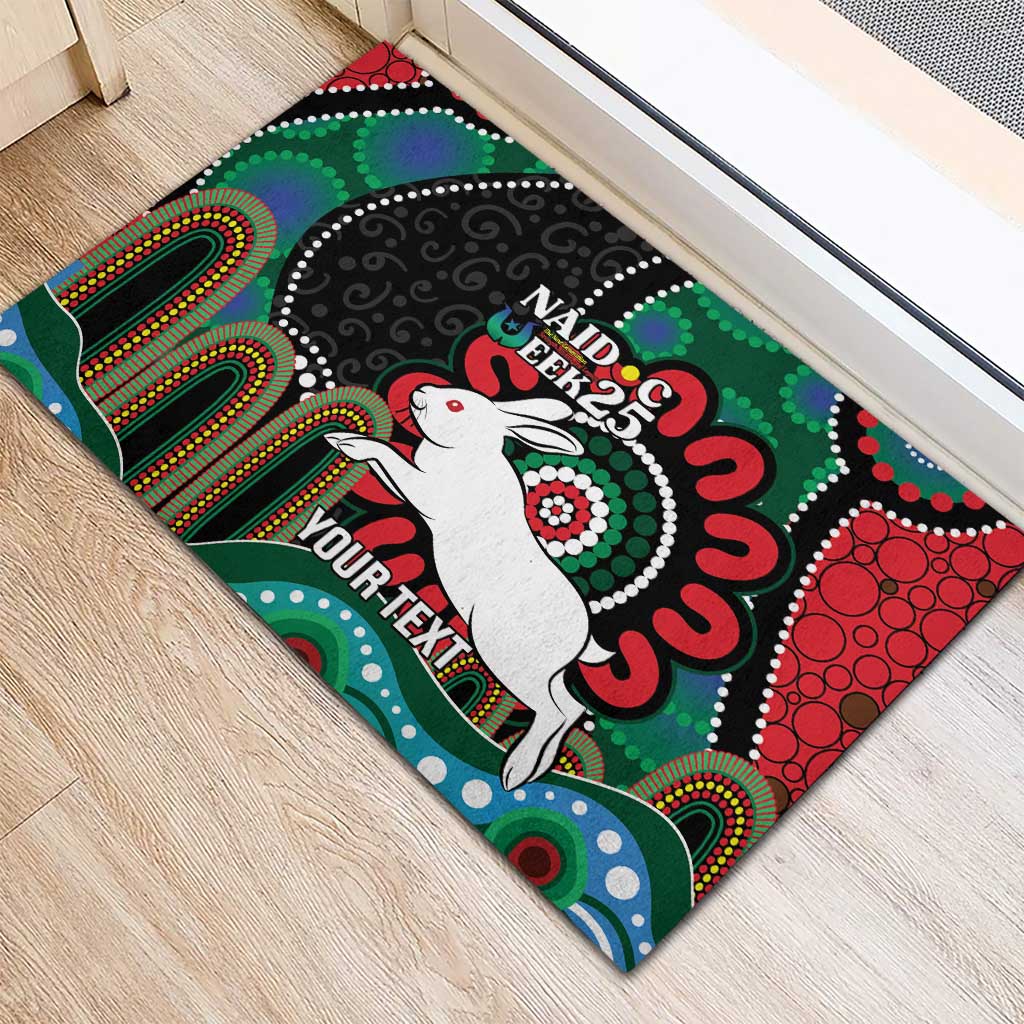 Custom NAIDOC Week 2025 Rabbitohs Rubber Doormat Go Souths Indigenous Art
