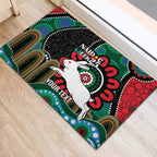 Custom NAIDOC Week 2025 Rabbitohs Rubber Doormat Go Souths Indigenous Art