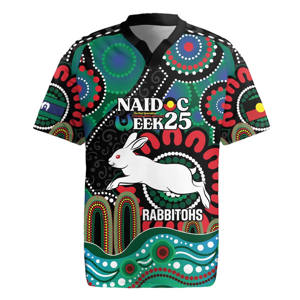 Custom NAIDOC Week 2025 Rabbitohs Rugby Jersey Go Souths Indigenous Art