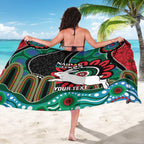 Custom NAIDOC Week 2025 Rabbitohs Sarong Go Souths Indigenous Art