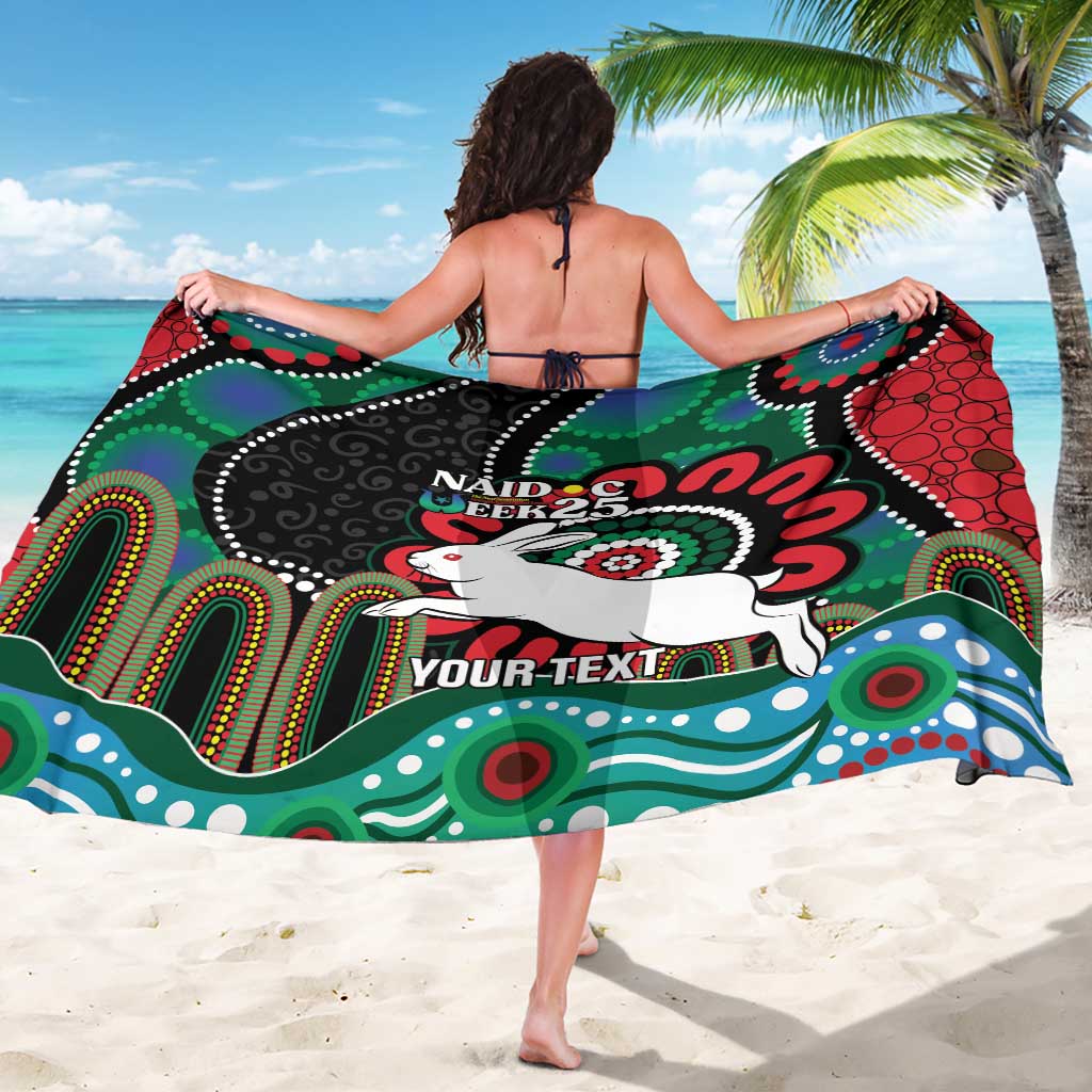 Custom NAIDOC Week 2025 Rabbitohs Sarong Go Souths Indigenous Art