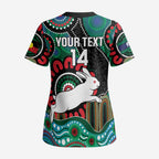 Custom NAIDOC Week 2025 Rabbitohs Scrub Top Go Souths Indigenous Art LT14