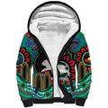 Custom NAIDOC Week 2025 Rabbitohs Sherpa Hoodie Go Souths Indigenous Art