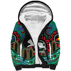 Custom NAIDOC Week 2025 Rabbitohs Sherpa Hoodie Go Souths Indigenous Art