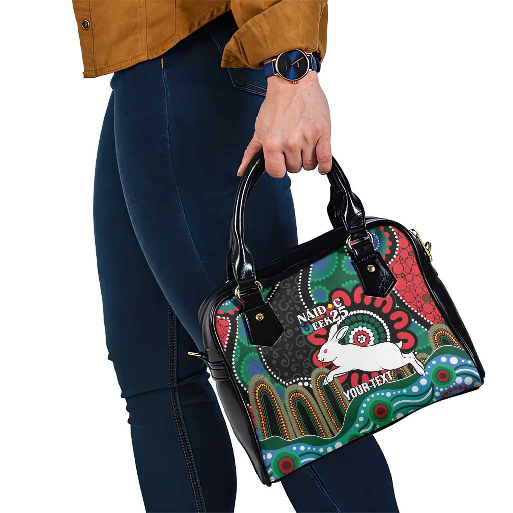 Custom NAIDOC Week 2025 Rabbitohs Shoulder Handbag Go Souths Indigenous Art