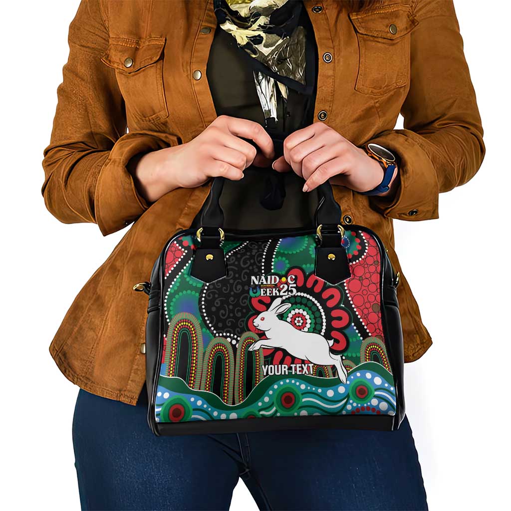 Custom NAIDOC Week 2025 Rabbitohs Shoulder Handbag Go Souths Indigenous Art