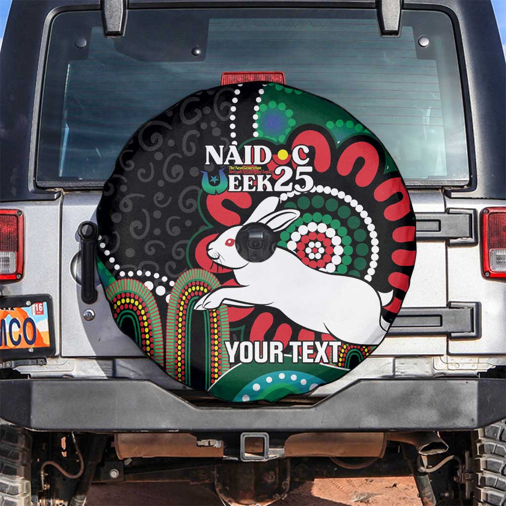 Custom NAIDOC Week 2025 Rabbitohs Spare Tire Cover Go Souths Indigenous Art