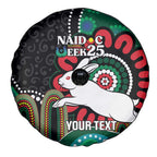 Custom NAIDOC Week 2025 Rabbitohs Spare Tire Cover Go Souths Indigenous Art
