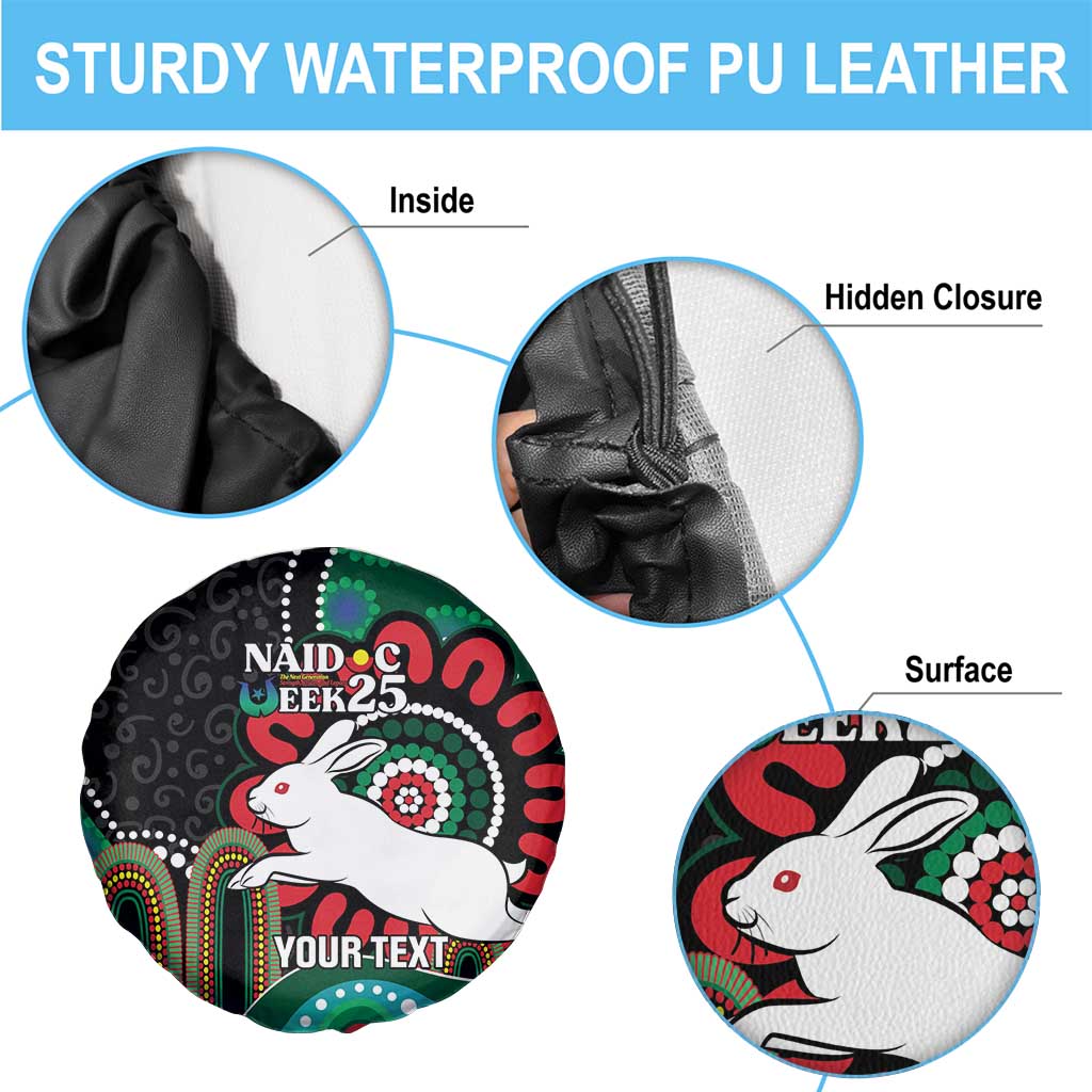 Custom NAIDOC Week 2025 Rabbitohs Spare Tire Cover Go Souths Indigenous Art